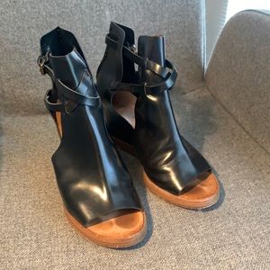 Buttero Black wedge sandal Sz 8